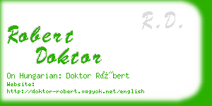 robert doktor business card
